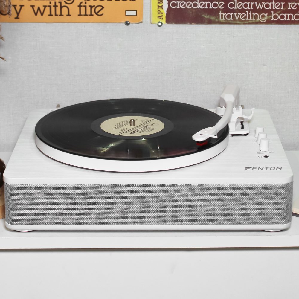 Вініловий програвач  Fenton TT Classic White з Bluetooth, USB (без кришки)